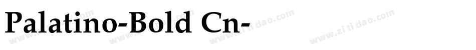 Palatino-Bold Cn字体转换